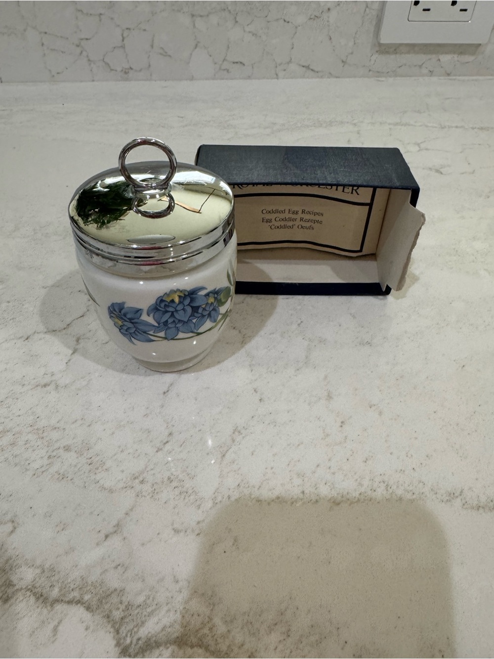 This is a vintage Royal Worcester king-size egg coddler